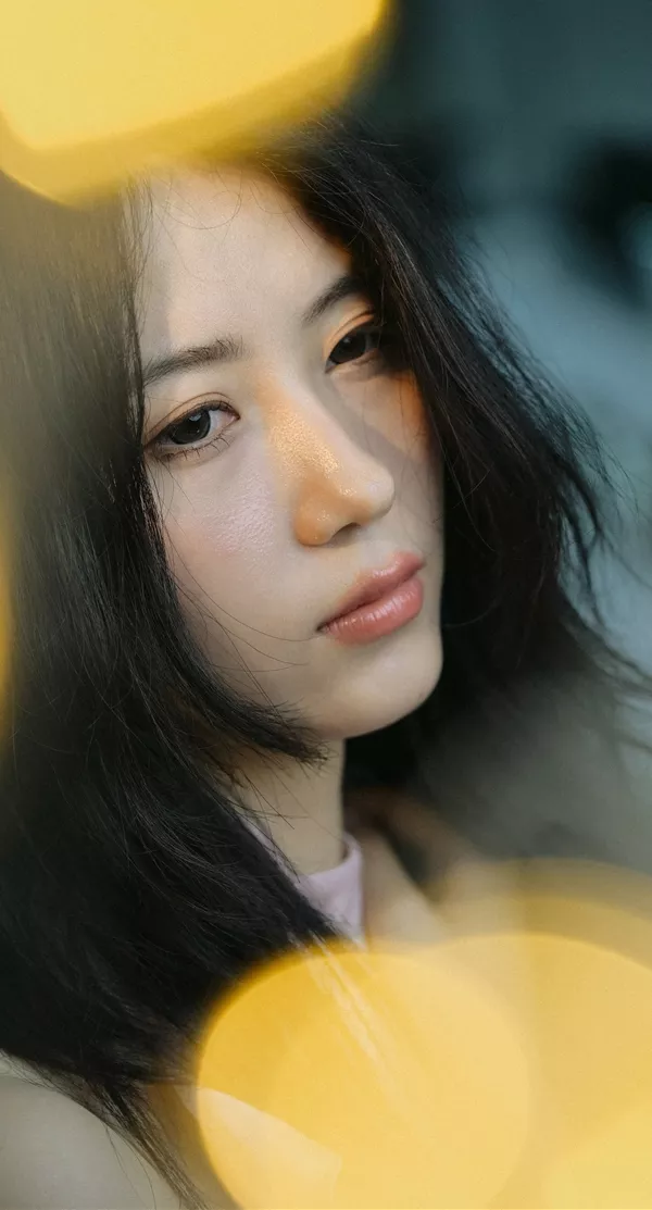 五官非常好看的淡妆亚洲美女5K手机壁纸