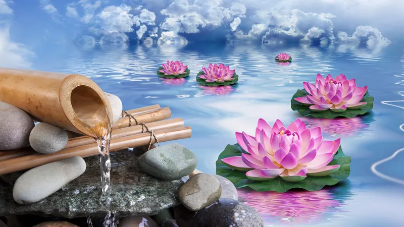 竹筒流水到莲花池