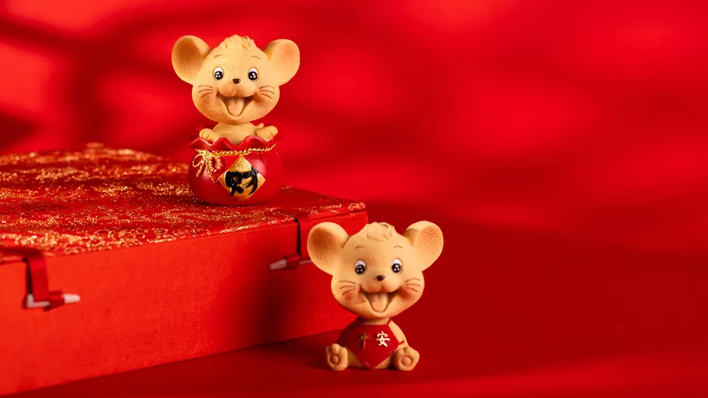 2020年度壁纸两只可爱的年鼠