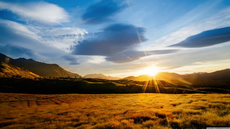 户外的风景秋天的山丘
