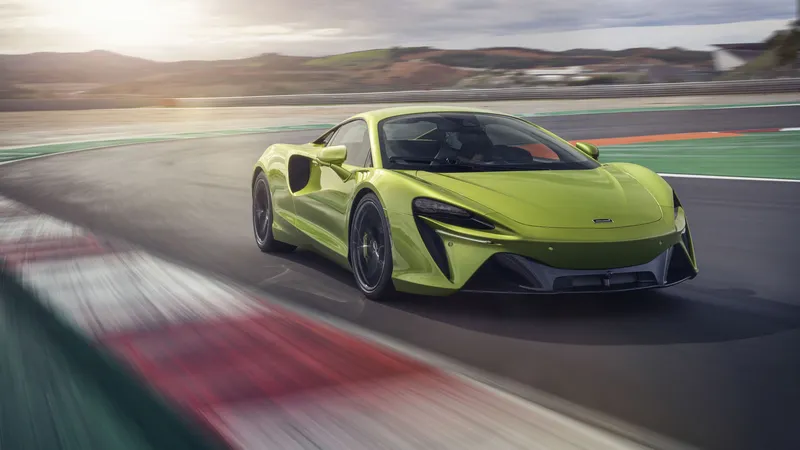 2022迈凯伦mclaren artura绿色跑车