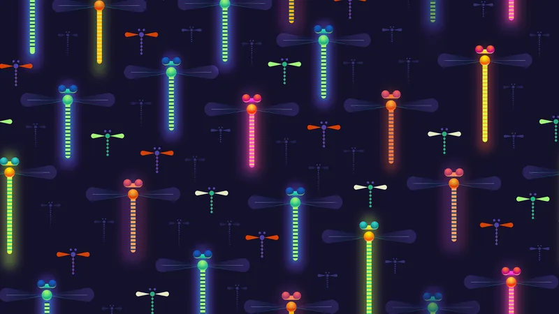 抽象的色彩之蜻蜓