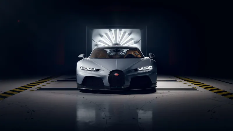 Bugatti Chiron Super Sport 布加迪银白色超级跑车