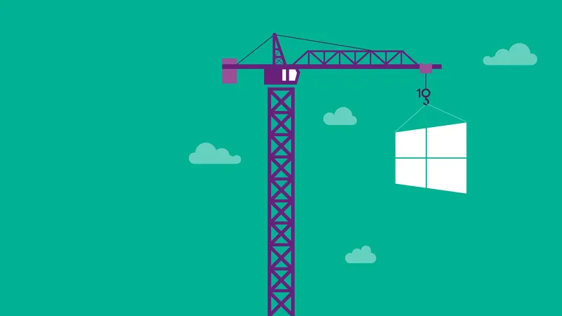 塔吊上的Winodws 的LOGO