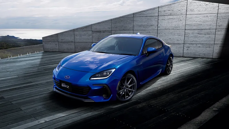 蓝色斯巴鲁Subaru brz 