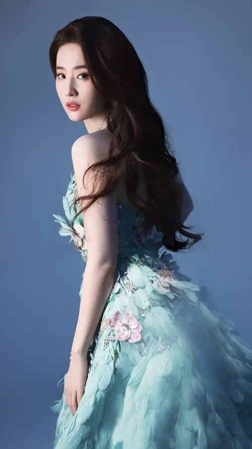 刘亦菲长头批发孔雀裙