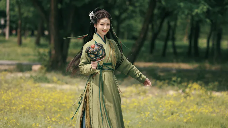 毛晓彤穿少数民族服饰