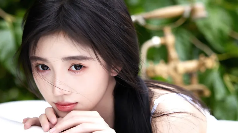 鞠婧祎穿吊带特写