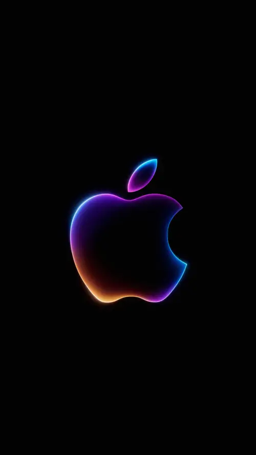 苹果手机默认彩色LOGO壁纸