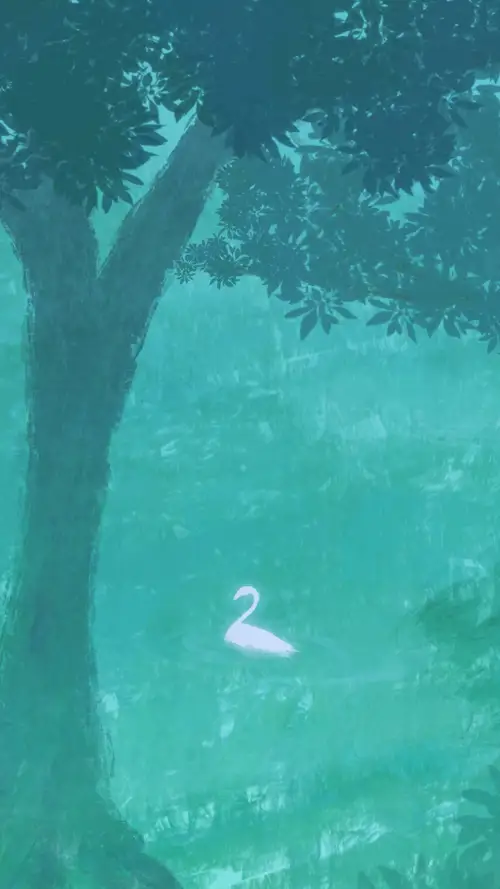 油画中有一只鹅