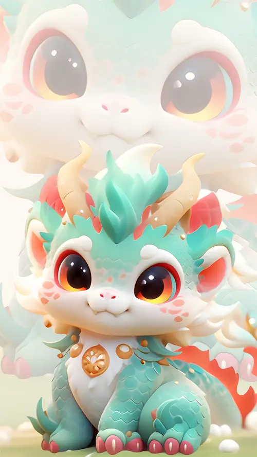 蓝白相间可爱的小白龙