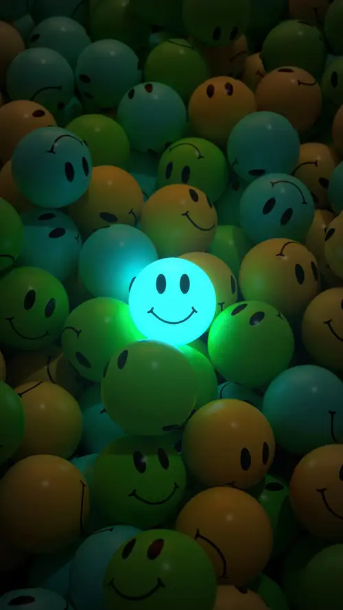 发光的彩色乒乓球