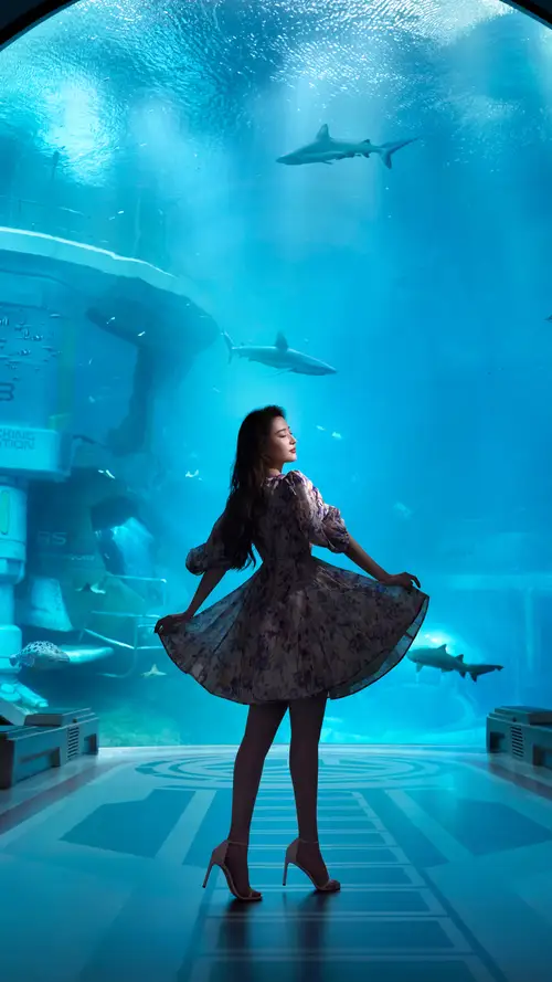 刘亦菲短裙配高跟鞋