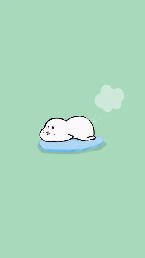 小懒豹绿色背景