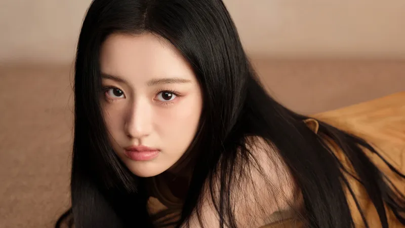 清纯美女包上恩露背披头散发