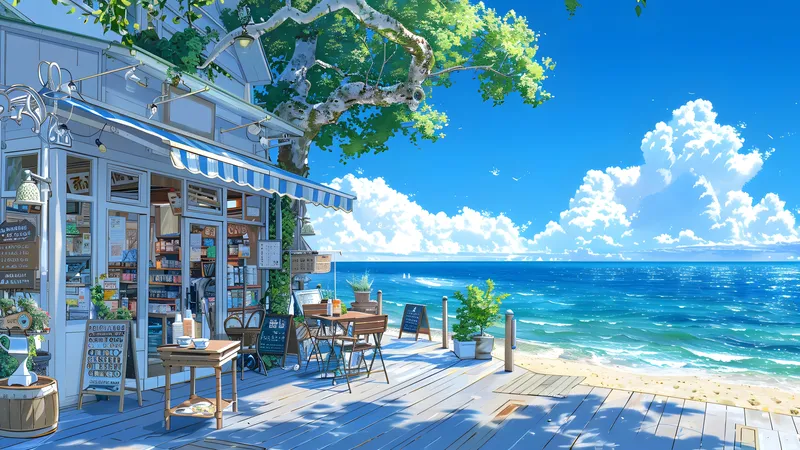 夏天海边小店