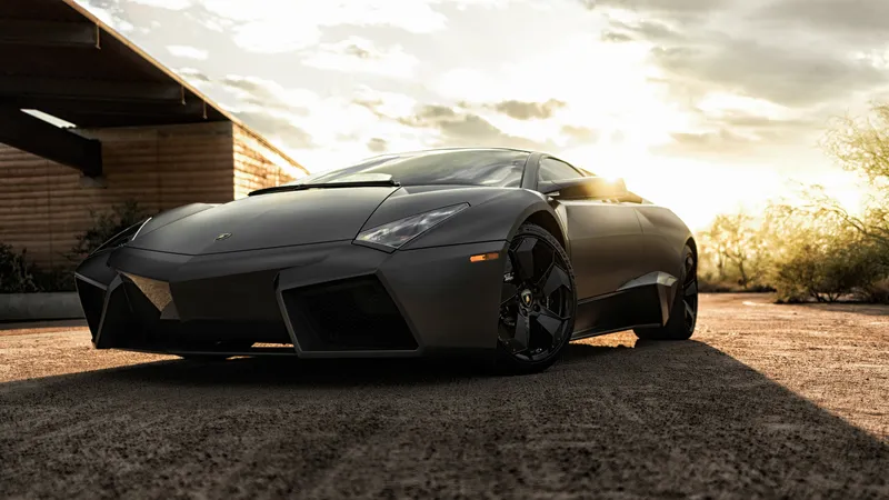 兰博基尼黑色跑车