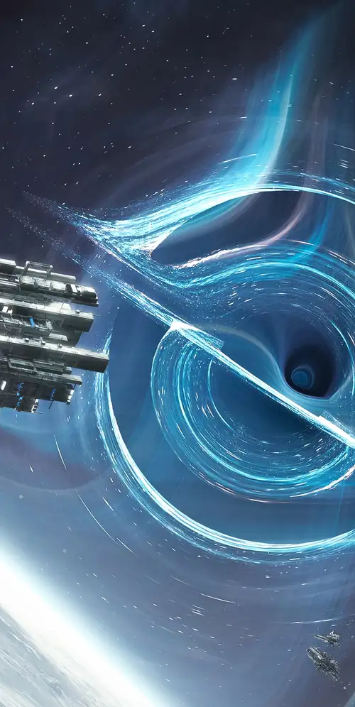 空间站黑洞3K手机壁纸