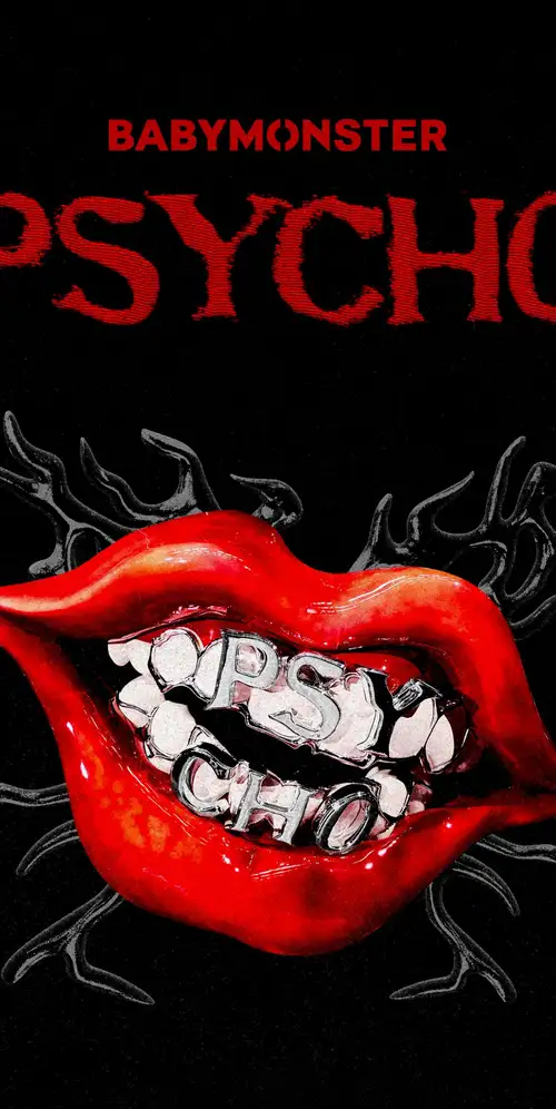 BABYMONSTER的PSYCHO歌曲|黑色背景