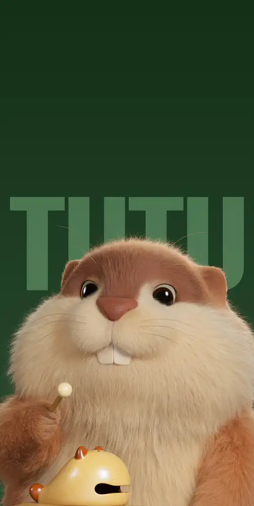 海狸可爱的卡通