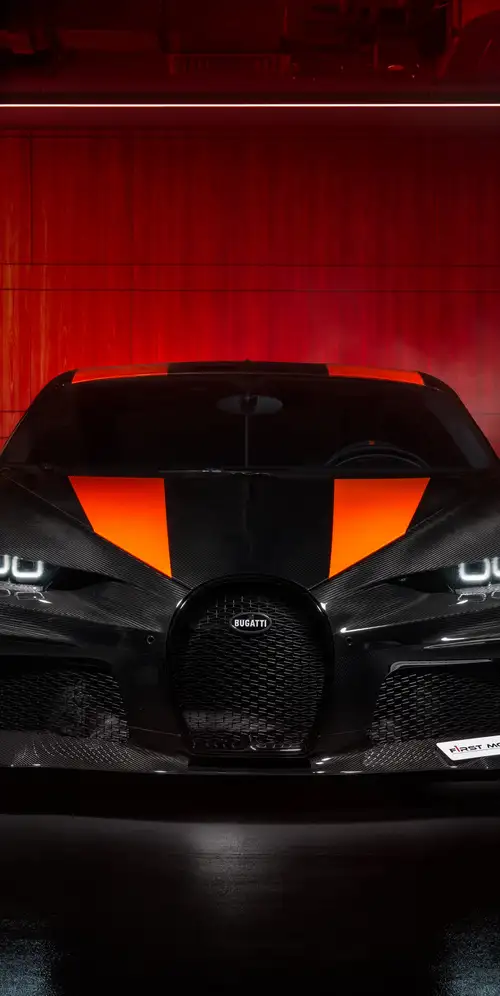 布加迪Chiron Super Sport 300+黑色汽车