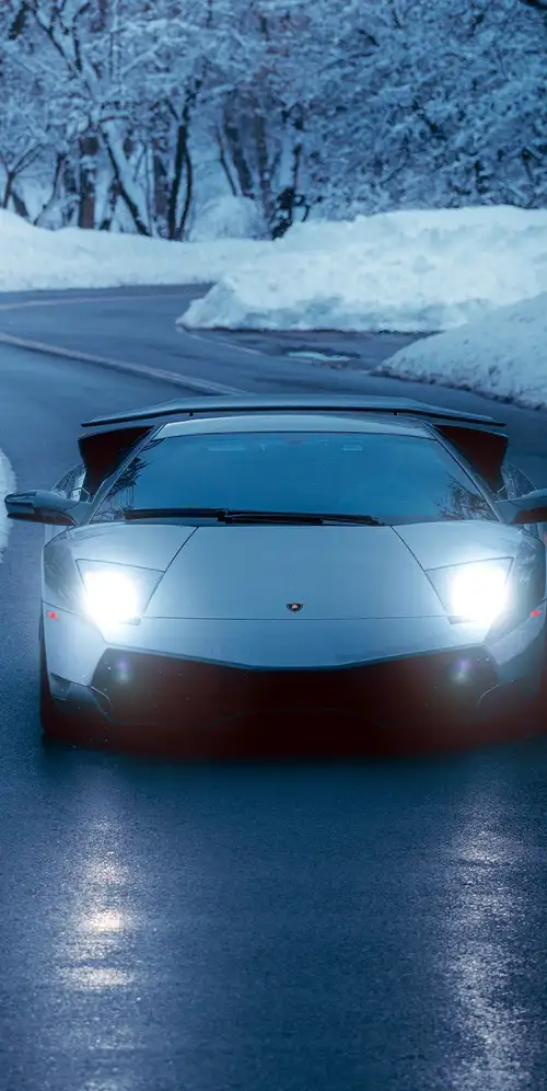 兰博基尼Murcielago冬季路