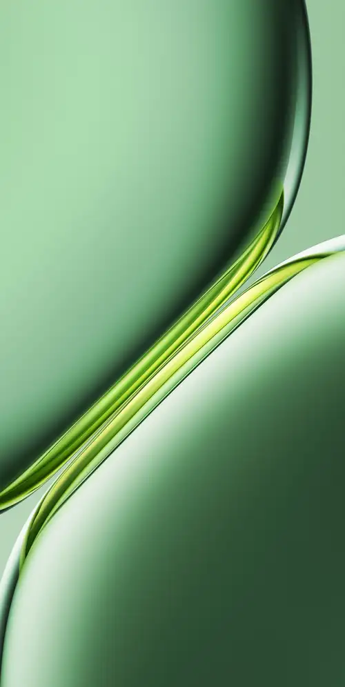 绿色抽象3D渲染