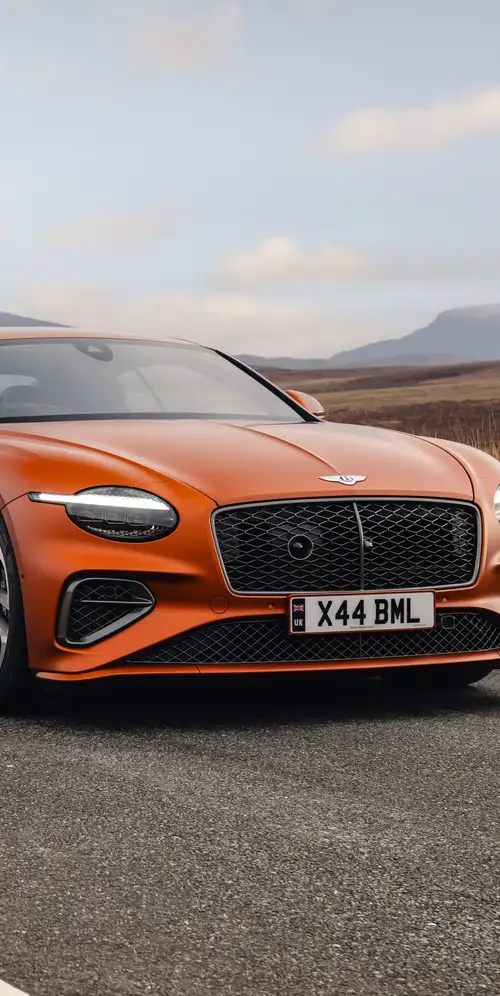 宾利欧陆GT速度橙色火焰缎面