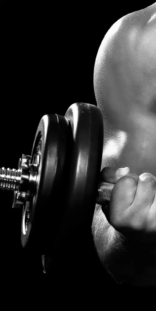 健身房哑铃训练