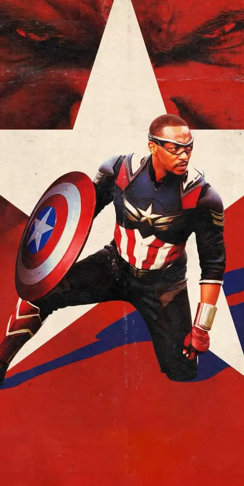 美国队长：勇敢的新世界红色背景