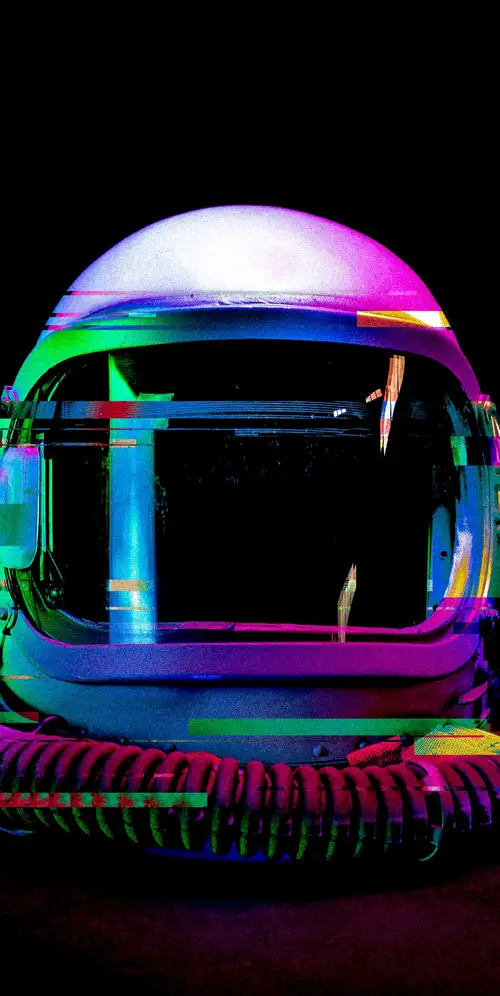 宇航员头盔Glitch art