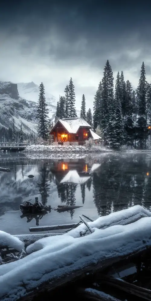 舒适的冬季景观