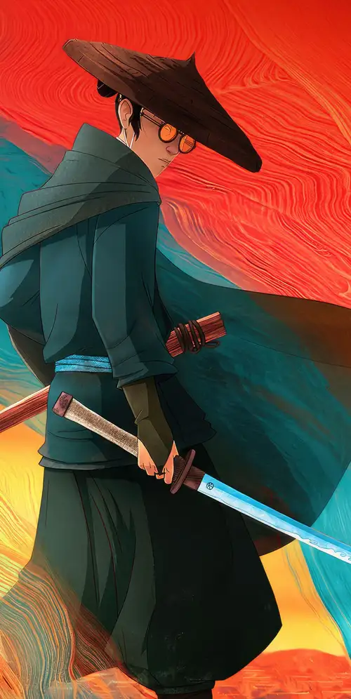 蓝眼睛武士壁纸| Mizu