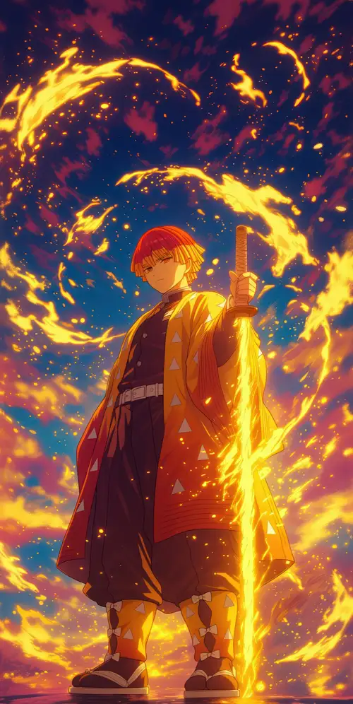 Zenitsu Agatsuma火焰效果