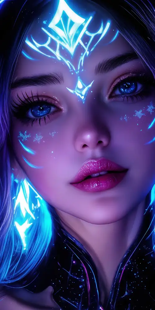 梦幻少女霓虹艺术幻想壁纸下载