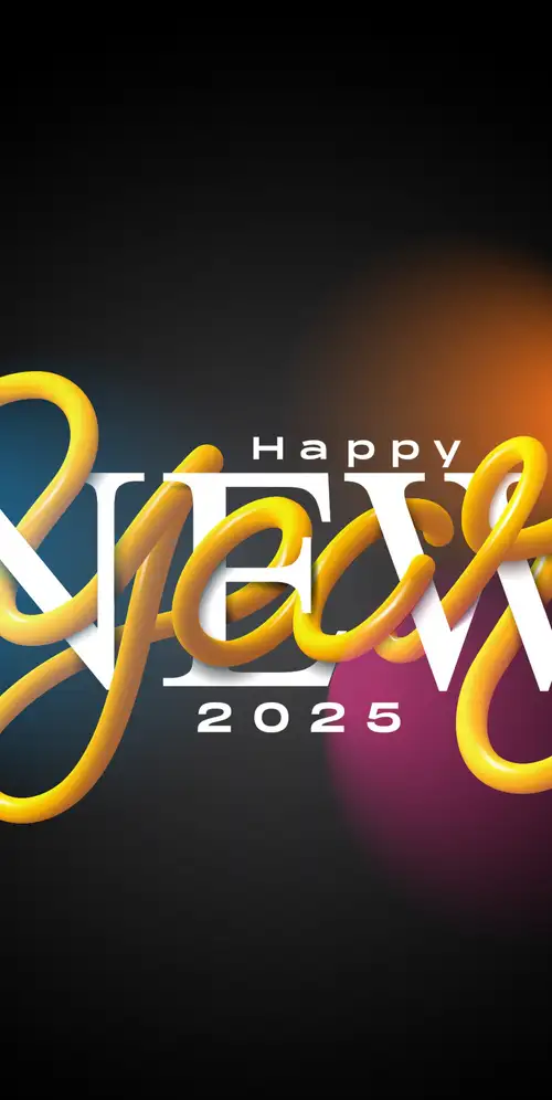 新年快乐2025黑暗背景