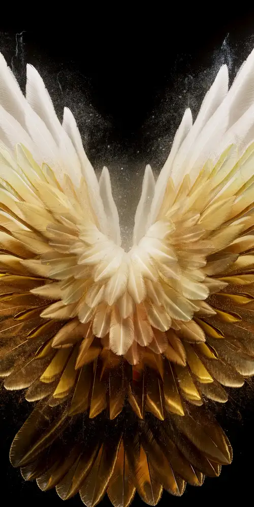 天使翅膀金黄色