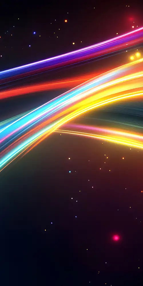 五颜六色的霓虹灯步道