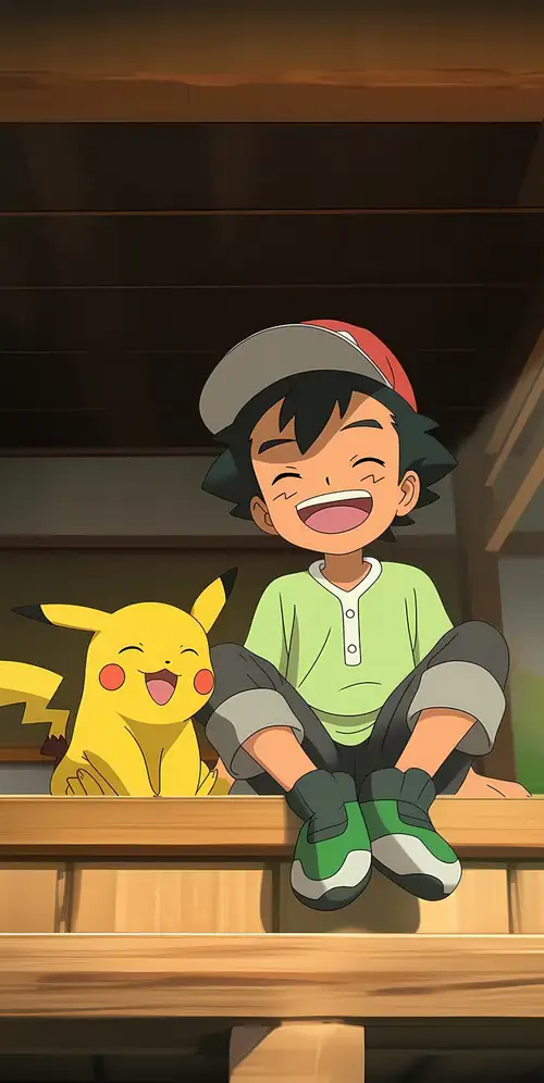 Ash&皮卡丘笑