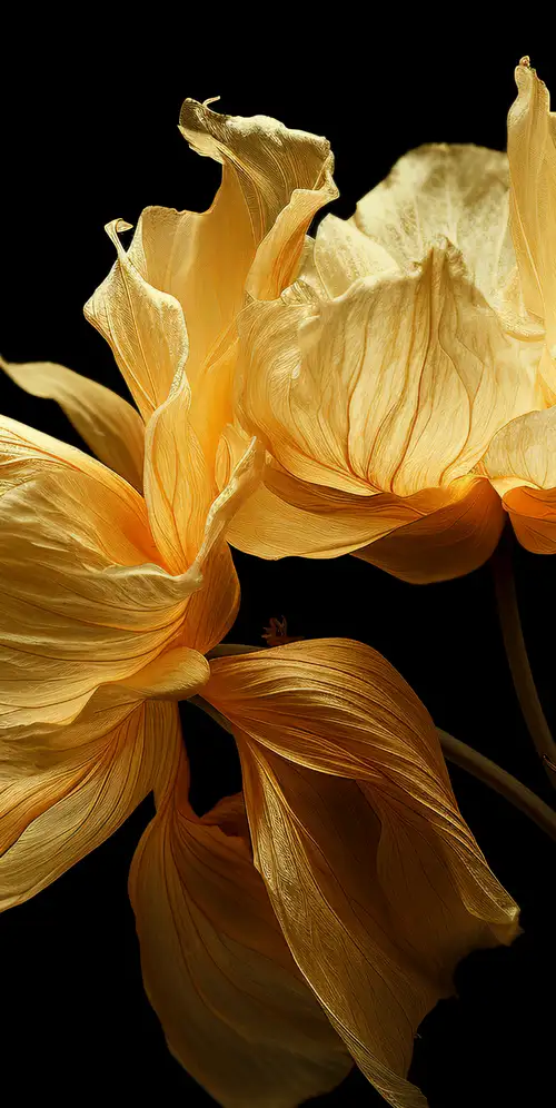 黄色花朵数字渲染