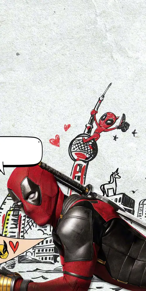 死侍和金刚狼艺术品