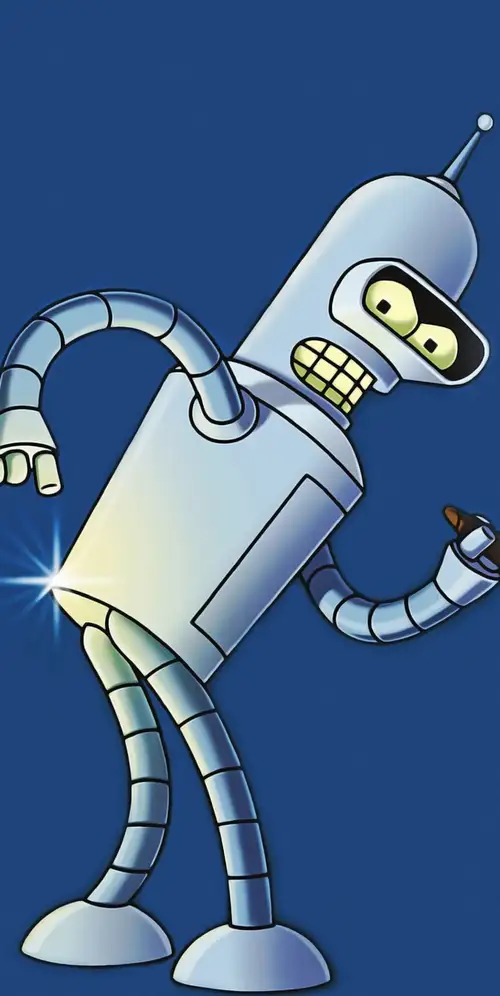 本德（Futurama）蓝色背景