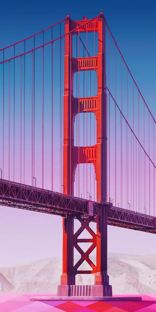 金门大桥粉红色美学