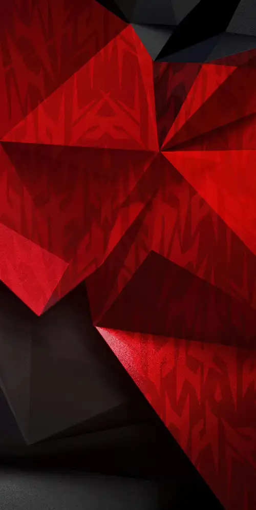红色抽象多边形