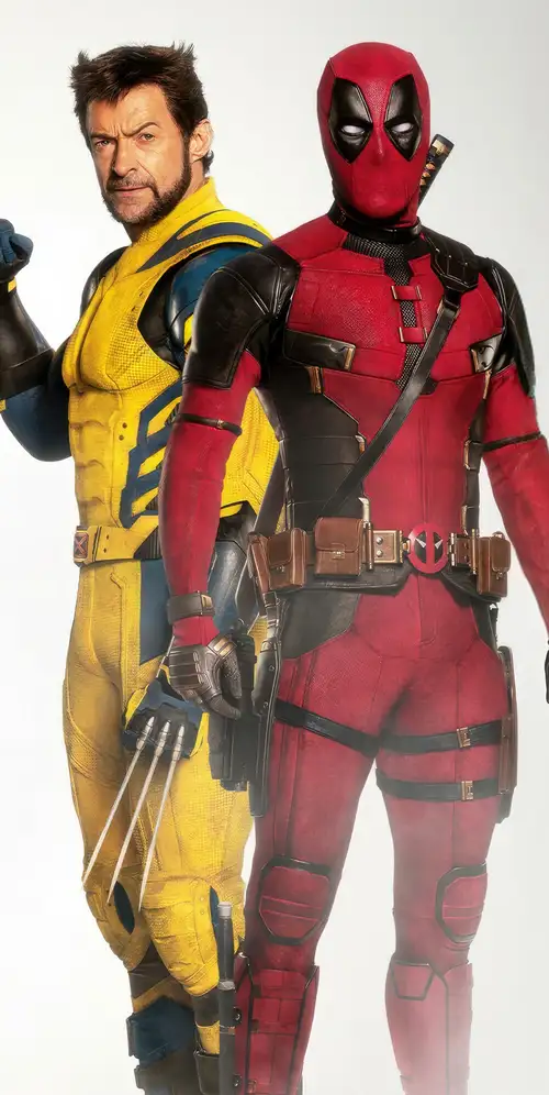 死侍和狼獾白色背景