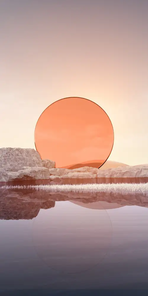 日落沙漠景观数字艺术