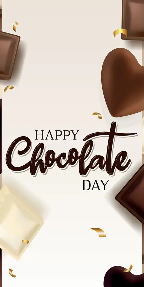 巧克力日快乐五彩纸屑