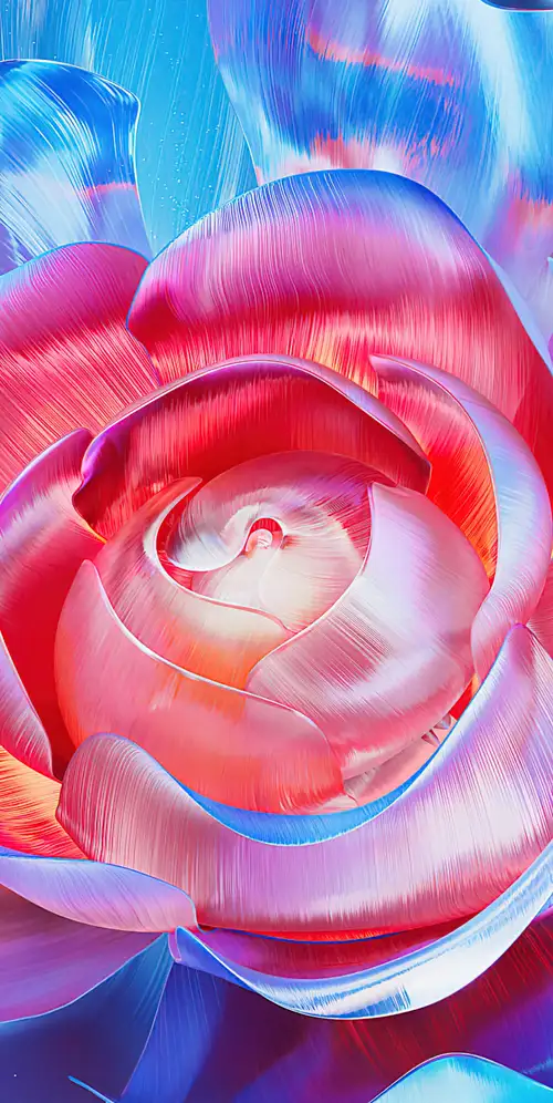 数字花蓝色美学