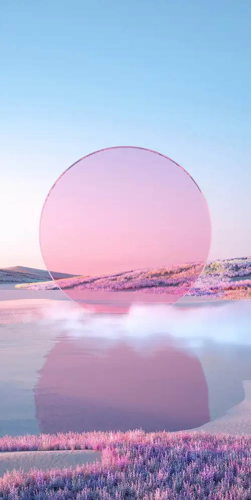 粉红色美学日落