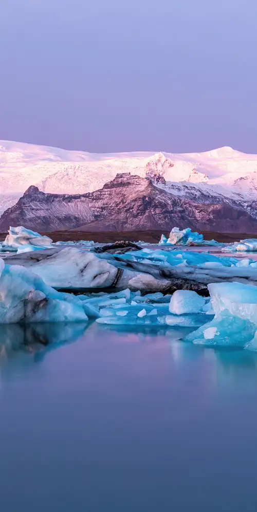 Jokulsarlon冰川泻湖全景